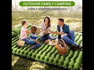 Double Sleeping Pad Review 🏕️ | 4" Extra Thick Self-Inflating Camping Mat for 2 People!