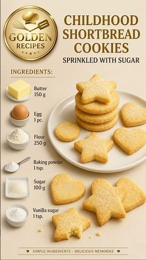Classic Buttery Shortbread Cookies | Melt-in-Your-Mouth Recipe #GoldenRecipes #Shortbread #Cookies