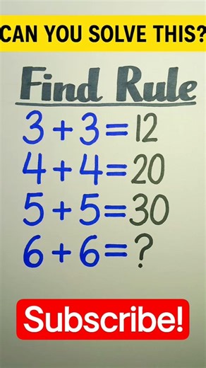 Mind Blowing Math Puzzle 🔥– Can You Crack the Pattern? #maths #mathlogic #mathematica #mathpuzzle