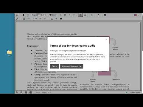 How to Download a Document as an MP3 in ReadSpeaker docReader