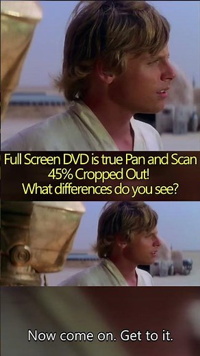 Star Wars A New Hope Full Screen vs Widescreen Tosche Station
