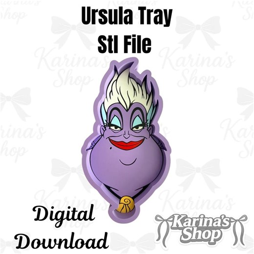Ursula Trinket STL File/bead Tray/desk Organizer/ Trinket - Etsy