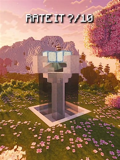 Minecraft Modern Fountain ⛲ Made by me #minecraft #gaming #minecrafttutorial #minecraftbuilding #minecraftshaders