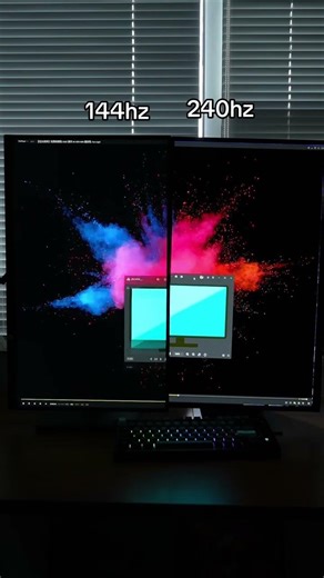 144hz vs 240hz real test #tech #monitor #1440p