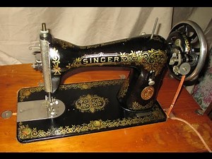 Nice Serviced Antique 1924 Singer 15-30 Treadle Sewing Machine Tiffany Decals G0665705