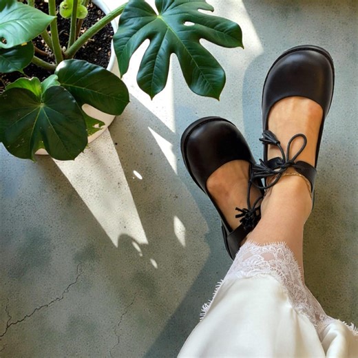 Wide Toe Ballet Flats, Handmade Leather (anatomical, Flexible Sole) - Etsy