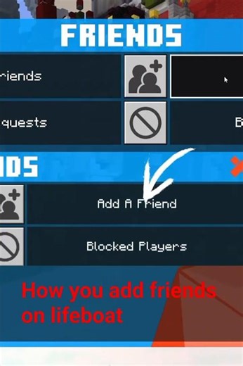 How you add friends on Lifeboat