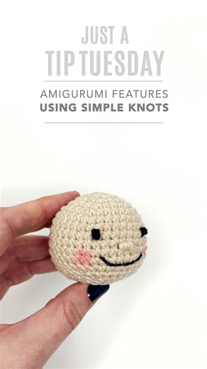 Happy Just A Tip Tuesday! Here’s a quick and easy way to “embroider” features on your amigurumi. Typical embroidery knots (like the French or Bouillon knots) can be tricky to master. This, simple knot method, gives you a similar look with much less effort. Super beginner friendly and very versatile Great for adding eyes, noses, ears, and so much more! #theknottyboss #crochetsecrets #crochettips #amigurumi #tutorial | The Knotty Boss