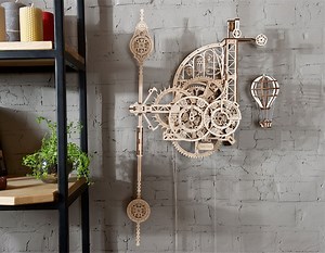 This Amazing Wood Pendulum Clock Comes in Kit Form