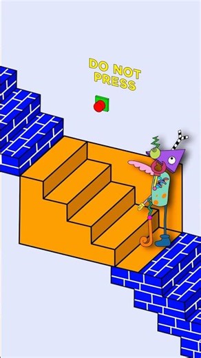 Zooble BUTTON DO NOT PRESS! STAIRS ILLUSION? OC2DLab #loop #illusion #animation