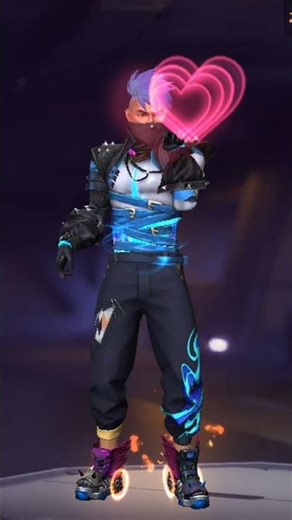 Free fire slow Mo heart Emote🥳#shorts