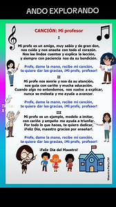 Canción: Mi profesor Con mucho cariño para todos los maestros y maestras por todo su trabajo y dedicación. DIOS LOS BENDIGA!! #maestrapattycm #educacion #maestro #videokids | Ando explorando-Maestra Patty CM