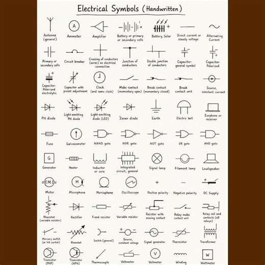 electrical symbols/ diploma/basics electrical and electronics