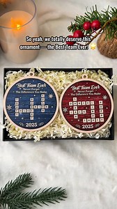 1.6K views · 213 reactions |  “Best Team Ever” — celebrate your squad with Scrabble-style fun! 里 #macorner #christmasgift #gift #woodenornament | Macorner Decor | Facebook