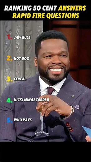 RANKING 50 CENT ANSWERSRAPID FIRE QUESTIONS#50cent #funny