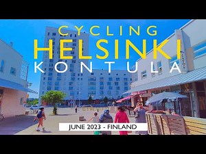 Helsinki Cycling: Kontula, June 2023, Finland [4K]