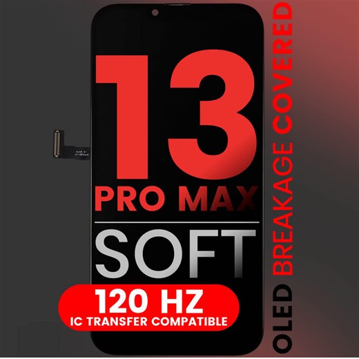 Οθόνη OLED Soft με Μηχανισμό Αφής για Iphone 13 Pro Max (Μαύρο)