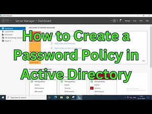 How to Create a Password Policy in Active Directory