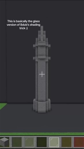 This is kind of similar to the shading Bdubs uses in hermitcraft, except you can apply it to any blocks regardless of their color! If you want to see a different gradient technique that’s ONLY glass, check this out! @bismuthief Anyways wanted to bring this up because glass tints are overpowered! Like and follow for more! #minecraft #minecraftbuilding #minecraftbuilder #fyp #minecrafttutorial #minecrafter #minecraftersoftiktok #minecrafttutorials #minecraftbuilds #minecraftbuild #viral #minecraft
