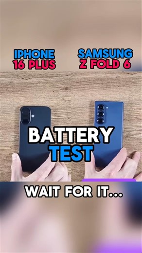 ☠️⚡IPHONE 16 PLUS VS SAMSUNG Z FOLD 6 BATTERY TEST!!