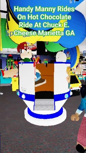 Handy Manny Rides On Hot Chocolate Ride At Chuck E. Cheese Marietta GA #roblox #chuckecheese