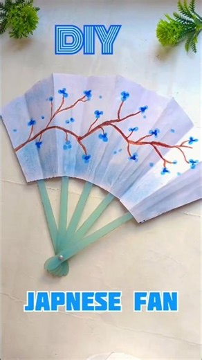 5-Minute DIY Japanese Folding Fan! 🏮 | Easy Paper Craft