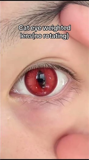 Cat eye weighted lens #lenspoison #cosplay #anime #contactlenses #cateye #cateyelook