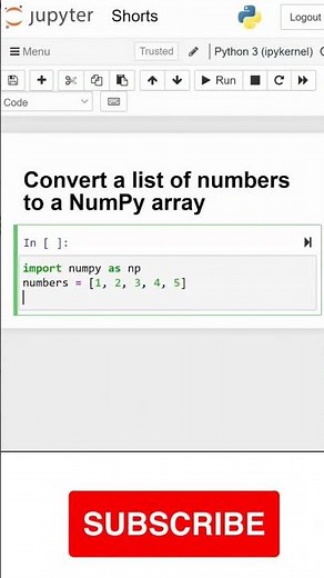 Convert a List of Numbers to a NumPy Array in Python