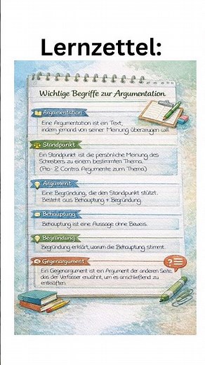 Wie schreie ich eine gute Argumentation- Deutsch 8. Klasse #deutschkurs #lernen #schulerfolg