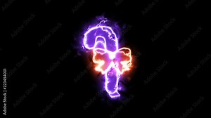 sign candy cane. Animation icons in power aura Stock Video