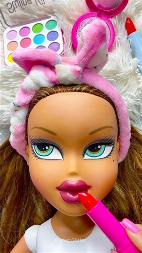 ASMR Planet glitter Satisfying Unboxing & Review Mannequin Pink Makeup Set Sounds Video Lipstick