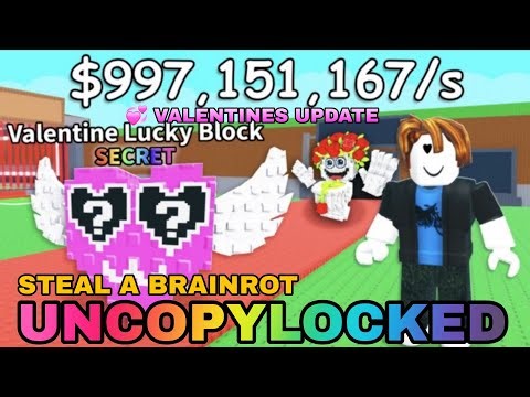 💞 STEAL A BRAINROT VALENTINES EVENT PART 1 UPDATE UNCOPYLOCKED | Roblox Studio