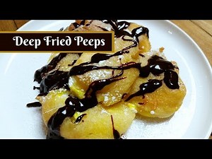 Deep Fried Peeps with Chocolate Fondue ~ Peeps Recipe Challenge ~ Amy Learns to Cook