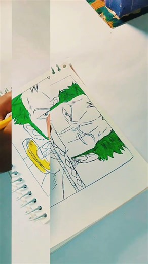 how to draw zoro for beginners || #shorts #drawing #zoro