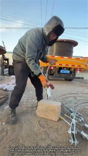 Attaching Metal Fittings and Shaping Steel Cables for Installation