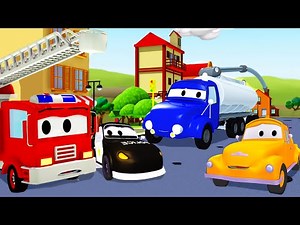 The Car Patrol and Tom The Tow Truck with the Tanker in Car City | Cartoon for kids