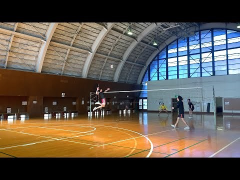 【バレーボール】10年振りに中学生のネットの高さ(230cm)で本気で試合してみた