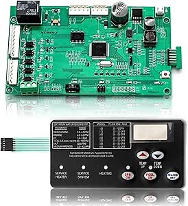 𝙐𝙥𝙜𝙧𝙖𝙙𝙚𝙙 42002-0007S Pool Heater Control Board kit With 472610Z Switch Membrane Pad Compatible With Mastertemp Sta-Rite Max-E-Therm NA and LP Series Pool/Spa Heater Electrical Systems # 461105