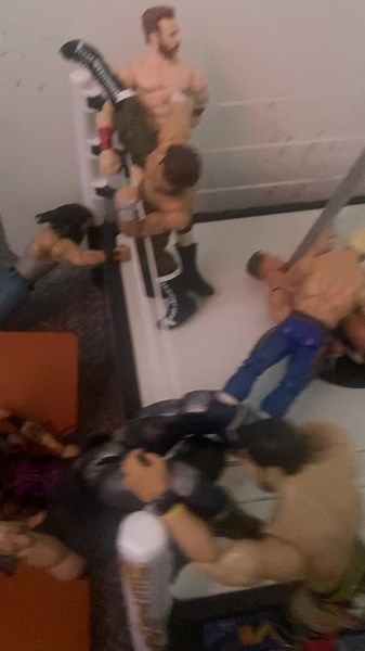 25 man set up #wwetoys #wwe #wrestlingtiktok #mattel #braywyatt #rvd #dragunov #uso #hbk #kaiser #weslee