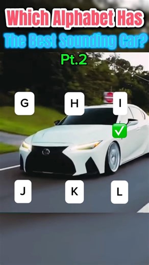 Which Alphabet Has The BEST SOUNDING Car pt.2 #shorts #cars