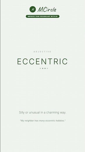 Learn English: What is Eccentric? | Vocabulary Shorts