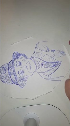 Live highlight How to hand line draw pen sketch woman