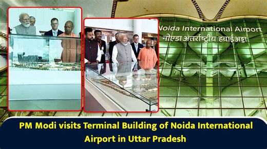 PM Modi visits terminal building of Noida International Airport in Uttar Pradesh