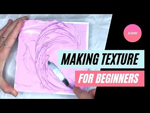How to make a textured artwork on Canvas with SPACKLING from HOME DEPOT! || ASMR - No talking!