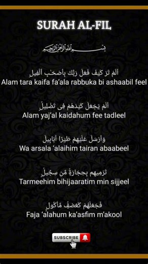 Surah Alam Tara Kaifa fa ala Rabbika