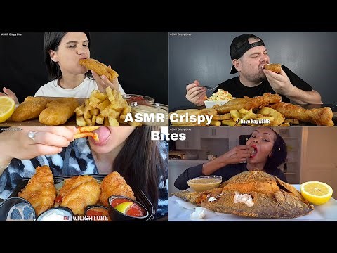 ASMR FRIED FISH AND CHIPS Compilation | No Talking | Mukbang | Eating Sounds| ASMR Food |Only Bits