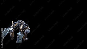 Character Robot Dancing, robot with Realistic, 3d rendering, Animation Loop, cartoon, included in the end of the clip with Alpha matte.