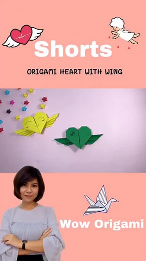 Origami heart with wing ❤️ #tiktokuni #tiktokuni_th #พับกระดาษ #easyorigami #valentine #valentinesday #origamiheart #diy #origamitutorial #heartwing