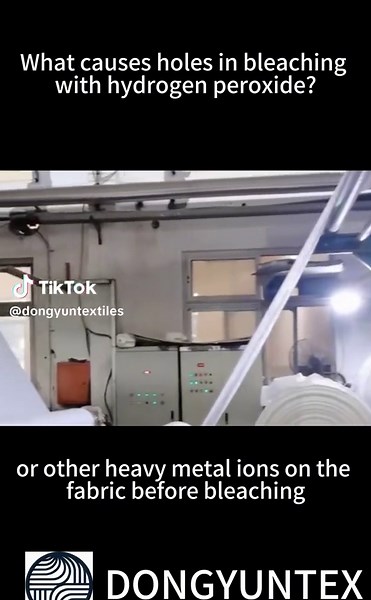 What causes holes in bleaching with hydrogen peroxide? #BleachingProcess #HydrogenPeroxide #MetalIons #FabricStains #Mercerization #StabilizerSelection #FabricpH #OverheatingSteam #TextileProcessing #Decomposition
