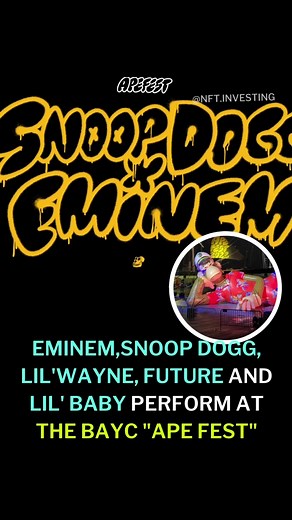 The stars came out to perform at NFT NYC this year, led by Bored Ape Yacht Club’s Ape Fest - which was headlined by Eminem, @Snoop Dogg, @Lil Wayne, Future, @Lil Baby and others. #nft #nfts #rap #music #boredapeyachtclub #eminem #crypto #web3 #nyc #fyp #metaverse #nftinvesting